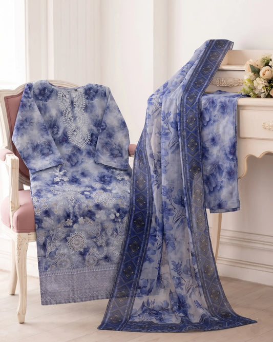 Blue Floral 3-Piece suite | TeenDhage